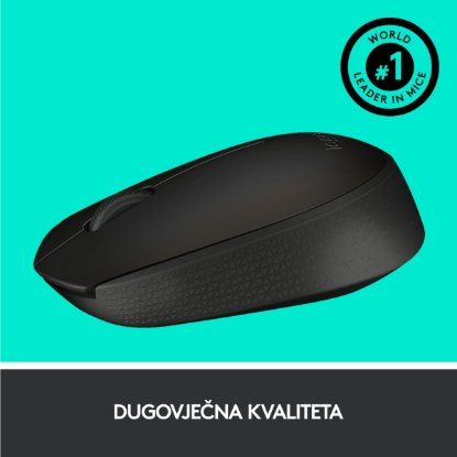Miška LOGITECH M171, optična, brezžična, črna