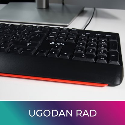 Tipkovnica OCTIO K201U, črna, USB