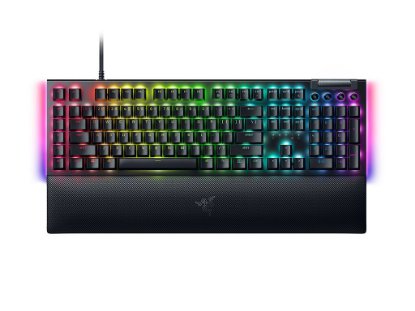 Tipkovnica RAZER BlackWidow V4, mehanička, Green switch, RGB, SLO/HR/US Layout, črna, USB