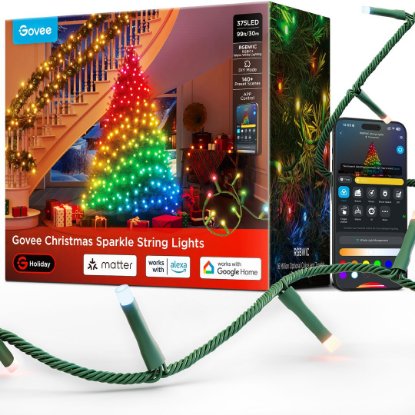 Dekorativne LED lučke GOVEE Christmas Sparkle String Lights, 20M