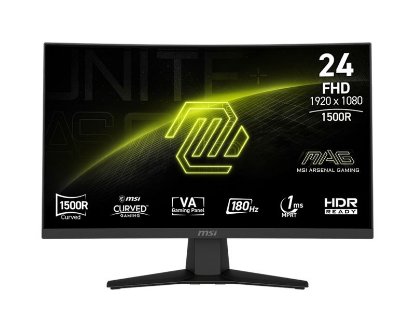 Gaming monitor 23.6" MSI MAG 244C, FHD, VA, 180Hz, 1ms, 250cd/m2, ukrivljen, črn