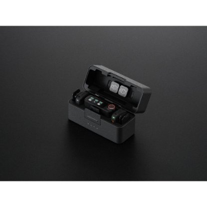 DJI Mic 3 mikrofon (2 oddajnika + 1 sprejemnik + polnilna torbica), brezžični, črni
