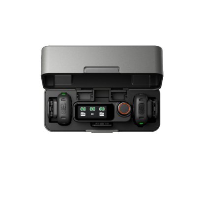 DJI Mic 3 mikrofon (2 oddajnika + 1 sprejemnik + polnilna torbica), brezžični, črni