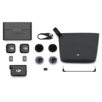 Mikrofon DJI Mic Mini (2 TX + 1 RX + Charging Case), bežični, crni