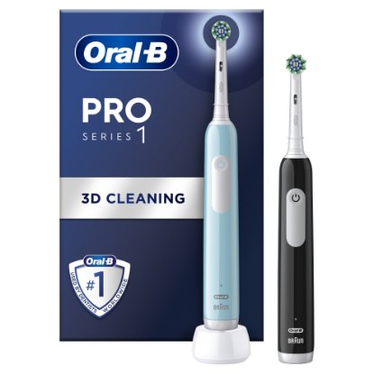Električna zobna ščetka ORAL-B Pro series 1, duopack, črna in modra