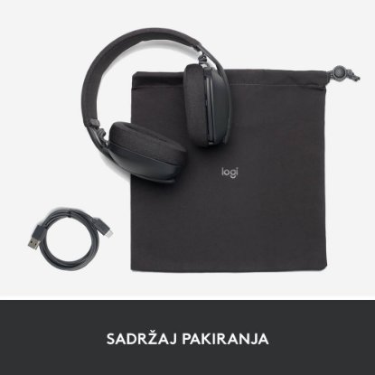 slušalke LOGITECH Zone Vibe 100, brezžične, BT, črne