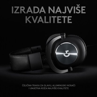 slušalke LOGITECH Gaming G PRO X, 7.1, črne