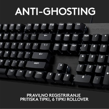 Tipkovnica LOGITECH Gaming G413 SE, mehanička, črna, USB, US layout
