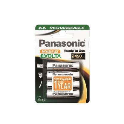 Baterija PANASONIC Evolta HHR-3XXE/4BC, AA, 4 kosi, polnilne, 2450 mAh