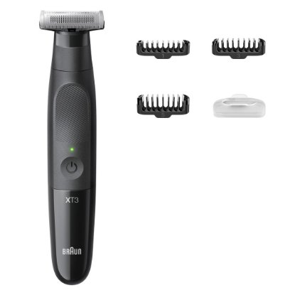 Trimer za brado BRAUN XT3100, za brado in telo, 3 nastavki, črn