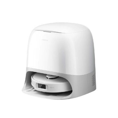 Robotski sesalnik ROBOROCK Q Revo Curv 5a1, postaja za samodejno praznjenje, bel