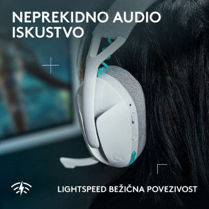 Slušalke LOGITECH Gaming G321, brezžične, BT, USB, bele