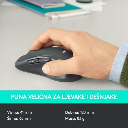 Tipkovnica + miška LOGITECH MK545 Advanced Combo, brezžična, črna, Unifying receiver USB