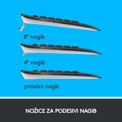 Tipkovnica + miška LOGITECH MK540 Advanced Combo, brezžična, črna, Unifying receiver USB