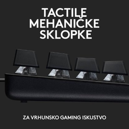 Tipkovnica LOGITECH Gaming G413 TKL SE, mehanička, črna, USB, US layout