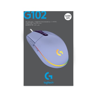 Miška LOGITECH Gaming G102 Lightsync, optična, 8000dpi, lilac, USB