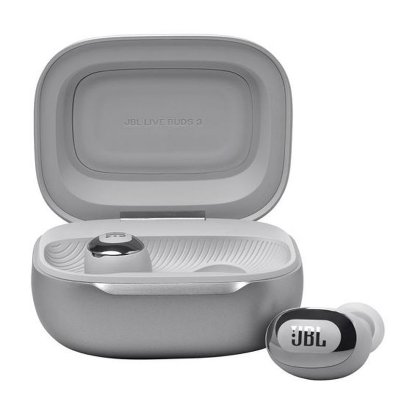 Slušalice JBL Live Buds 3, bežične, Bluetooth, ANC, in-ear, srebrne Slušalke JBL Live Buds 3, brezžične, Bluetooth, ANC, ušesne, srebrne
