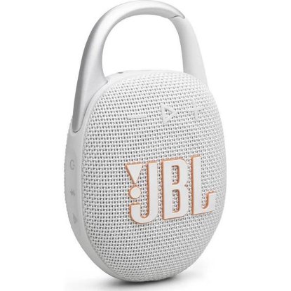Zvočnik JBL Clip 5, bluetooth, vodoodporen, 7W, bel