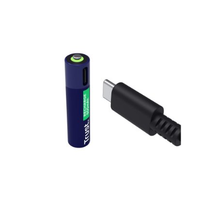 Baterije TRUST AAA, polnilne, 500 mAh, USB-C, 2 kosa