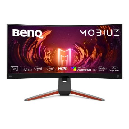 Igralni monitor 34" BENQ EX3410R 9H.LKKLA.TBE, UWQHD, VA, 144Hz, 1ms, 350cd/m2, FreeSync, zakrivljeni, zvočniki, črn