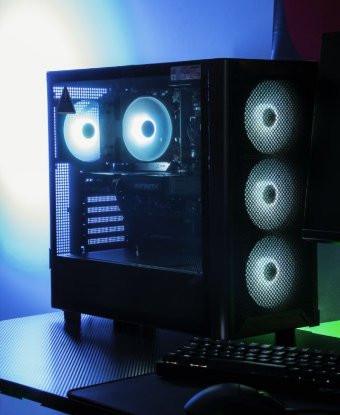 Računalnik EPOCH Io / Ryzen 5 7500F, 16GB DDR5, 1TB SSD NVMe, Intel Arc B570 10GB, WiFi, Windows 11, črn