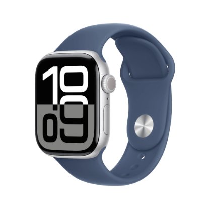 Pametna ura APPLE Watch S10 GPS, 42mm Silver Alu Case with Denim Sport Band - M/L