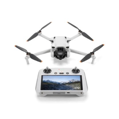 Dron DJI Mini 3, 4K kamera, 3-osni gimbal, čas letenja do 38 minut, pametni daljinski upravljalnik, bela barva