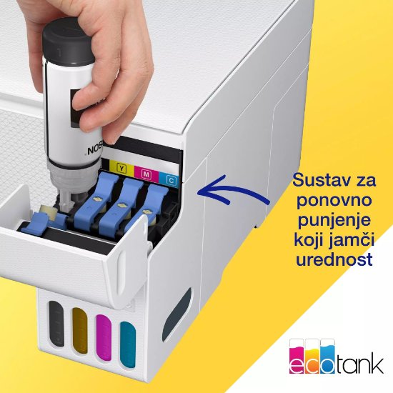 Multifunkcijski printer EPSON EcoTank L3276, printer/scanner/copy, 5760 x 1440, WiFi, USB, bijeli