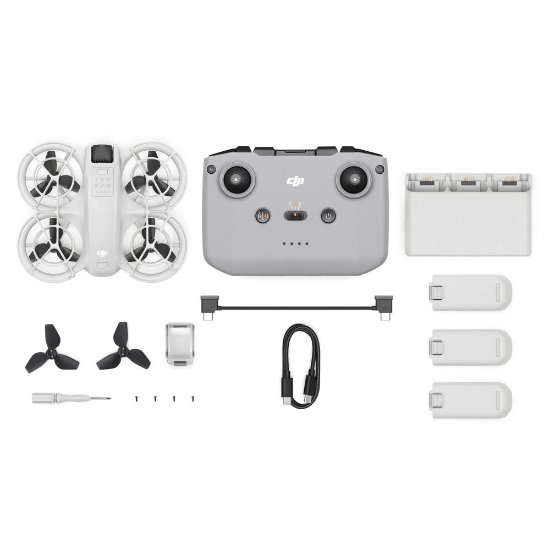 Dron DJI Neo Fly More Combo, 4K kamera, 1-axis gimbal, vrijeme leta do 18 min, DJI RC-N3 daljinski upravljač, bijeli