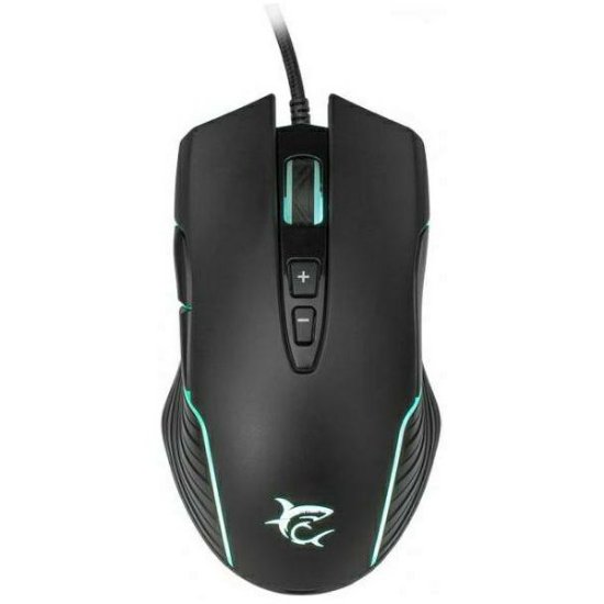 Miš WHITE SHARK Azarah, 6400dpi, optički, žičani, crni