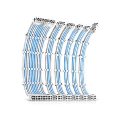 Produžni kablovi za napajanje ANTEC Sleeved Extension Cable Kit, bijelo-plavi