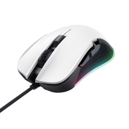 Miš TRUST GXT 922W Ybar Eco, RGB, optički, 7200dpi, bijeli