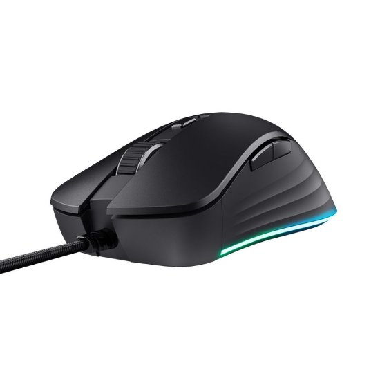 Miš TRUST GXT 924 Ybar+, RGB, optički, 25600dpi, crni