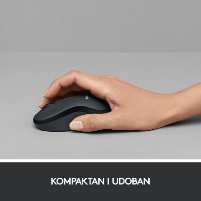Miš LOGITECH M220 Silent, optički, bežični, crni, USB