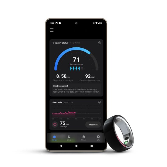 Pametni prsten HIFUTURE FutureRing S 57mm, praćenje aktivnosti, srebrno-crni