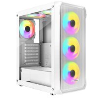 Kućište BIT FORCE SWAN ARGB-4, MIDI, ATX, RGB, bijelo, window, bez napajanja