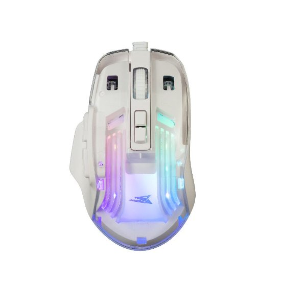 Miš BARACUDA Anglerfish, RGB, optički, 7200dpi, bijeli