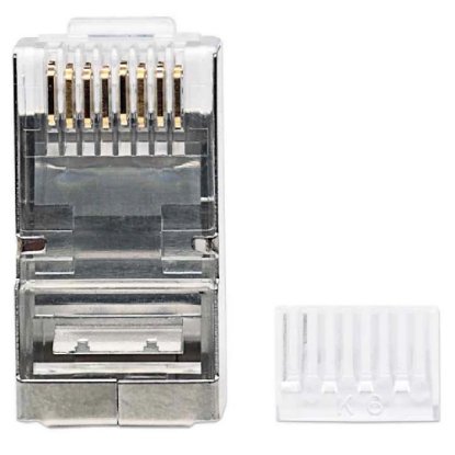 STP konektor INTELLINET CAT6, RJ45, modularni, trostruki zupčasti terminal - 90 komada
