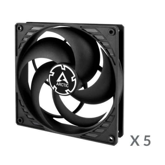 Ventilator ARCTIC P14 VP (5 komada u pakiranju), 140mm, 1700 okr/min, crni