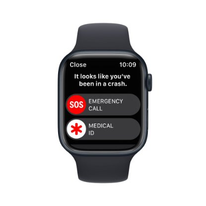 Pametni sat Apple Watch S8 GPS, 45mm Midnight Aluminium Case with Midnight Sport Band - Regular