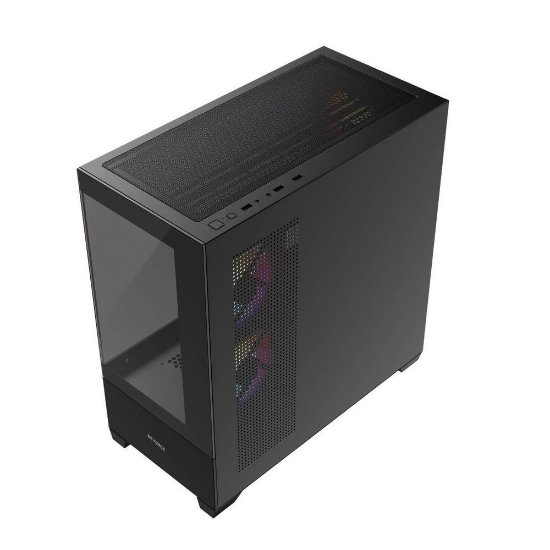 Kućište BIT FORCE SPARK ARGB-TG3, MIDI, ATX, crno, bez napajanja