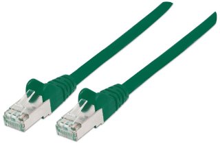 Kabel INTELLINET, patch CAT6a, S/FTP, zeleni, 0.25m