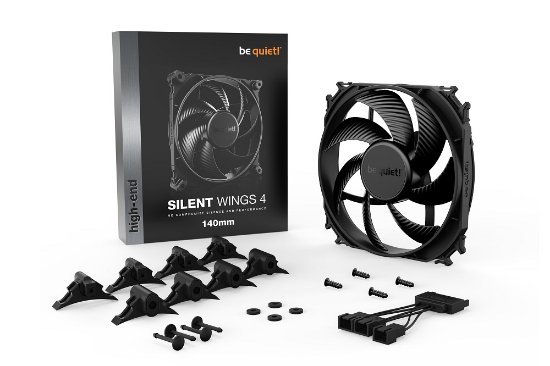 Ventilator BE QUIET Silent Wings 4, 140mm, 1100 okr/min, crni