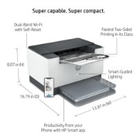 Printer HP LaserJet M209dw 6GW62F, 64MB, WiFi, LAN, USB, BT, bijeli