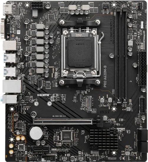 Matična ploča MSI PRO A620M-B, AMD A620, DDR5, mATX, s. AM5