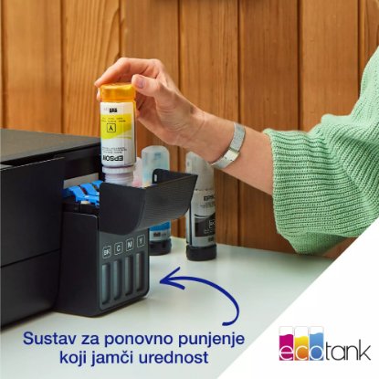 Multifunkcijski printer EPSON ITS L5590, printer/scanner/copy/fax, Eco Tank, 4800 dpi, USB, WiFi, crni