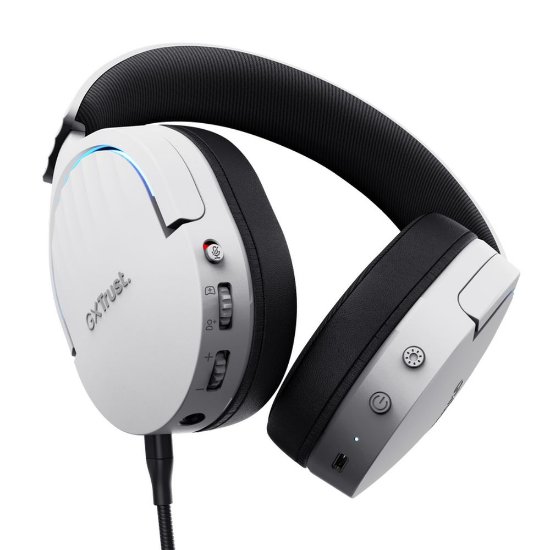 Slušalice TRUST GXT 491W Fayzo Wireless, 7.1, RGB, BT, bežične, bijele