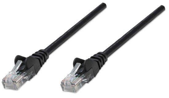 Kabel INTELLINET, patch CAT6, U/UTP, crni, 15m