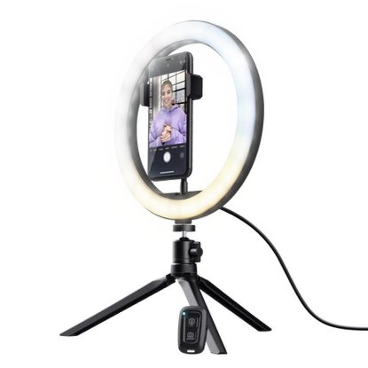 Set za streaming TRUST Maku+, svijetlosni prsten, green screen pozadina