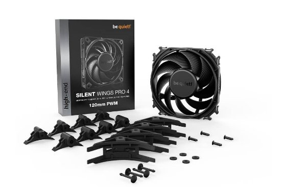 Ventilator BE QUIET Silent Wings Pro 4, 120mm, 3000 okr/min, PWM, crni